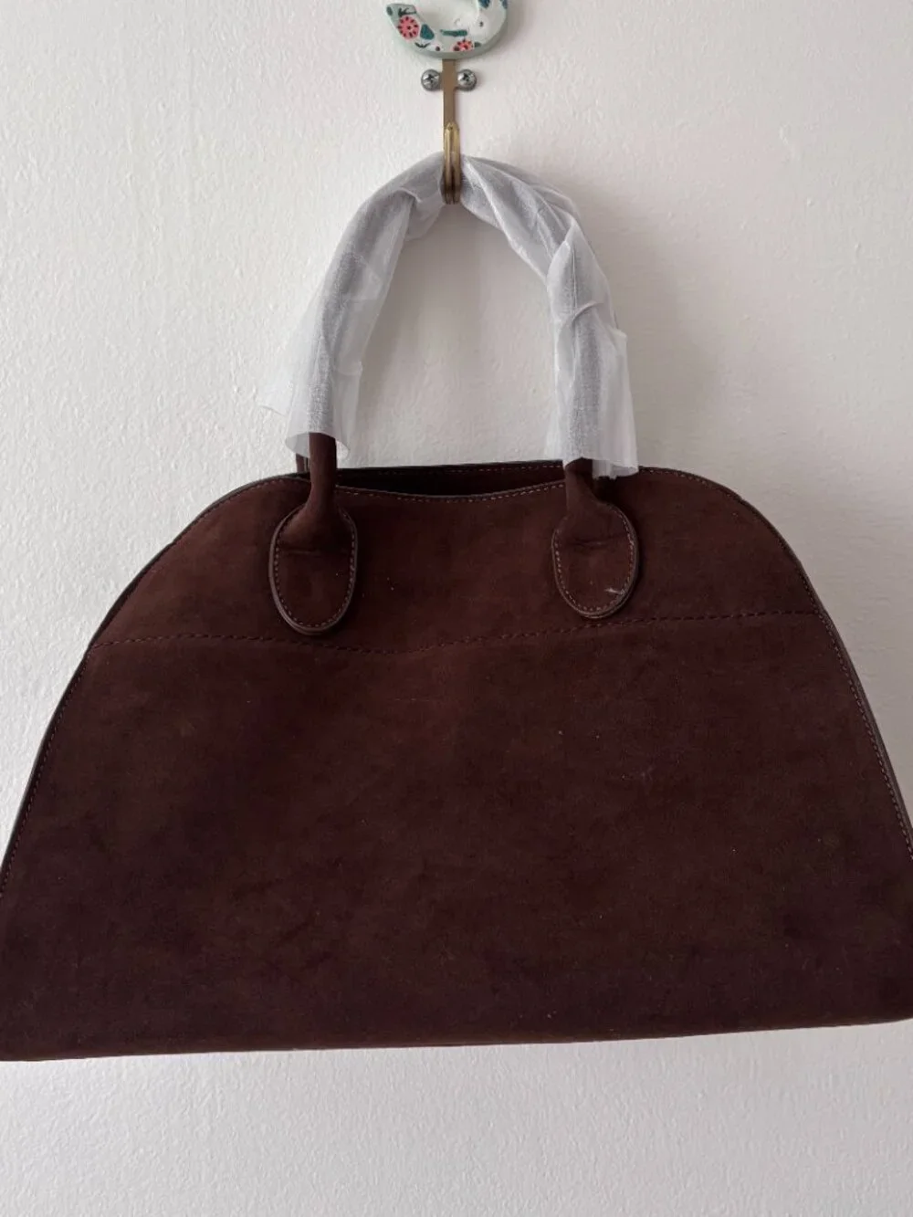 Modavo Parisian Stroll Bag Brown Vegan Suede